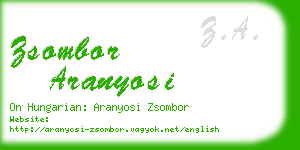 zsombor aranyosi business card